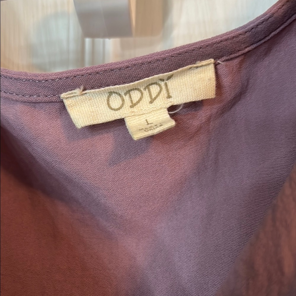 ODDY Mauve Long Sleeve Ruffle Peplum Blouse - Picture 4 of 6